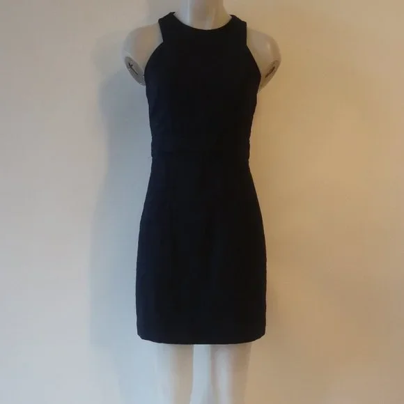 chinese dress ladies Rebecca Taylor Women's Sleeveless Crepe Lace Dress, Black, 2 at Amazon  Women's Clothing store main image 0